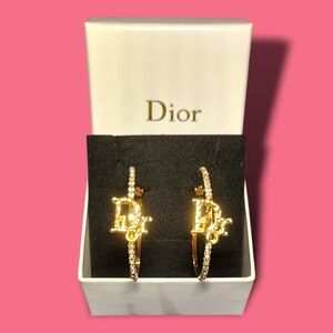 Dior Gold Hoop Earrings